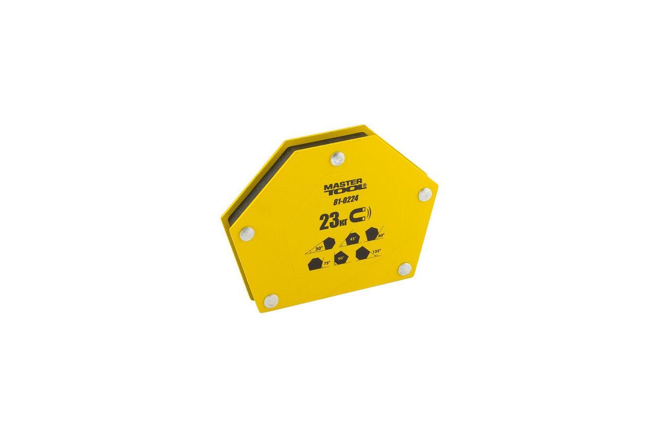Держатель магнітний для зварки Mastertool, вантажопідйомність 23 кг, трапецієподібний, виробник Китай (81-0224)