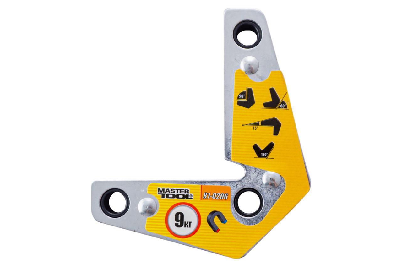 Держач магнітний для зварювання Mastertool 9 кг кутовий неодимовий магніт, Китай (тип: патрони)