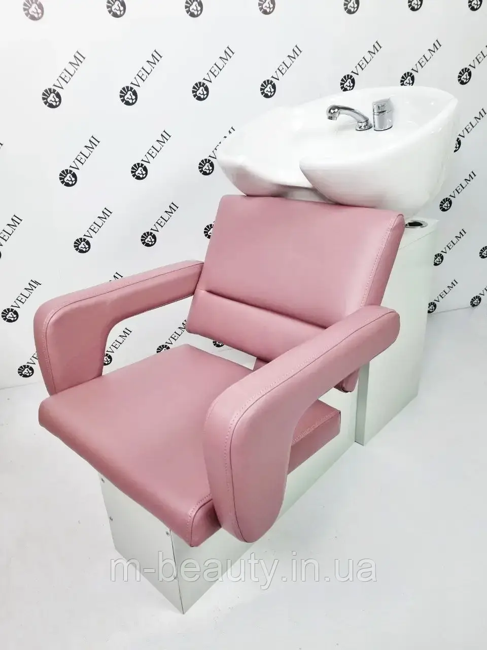 Мийка для перукарських салонів краси перукарська мийка Flamingo White на білій базі VM2019-W, фото 1