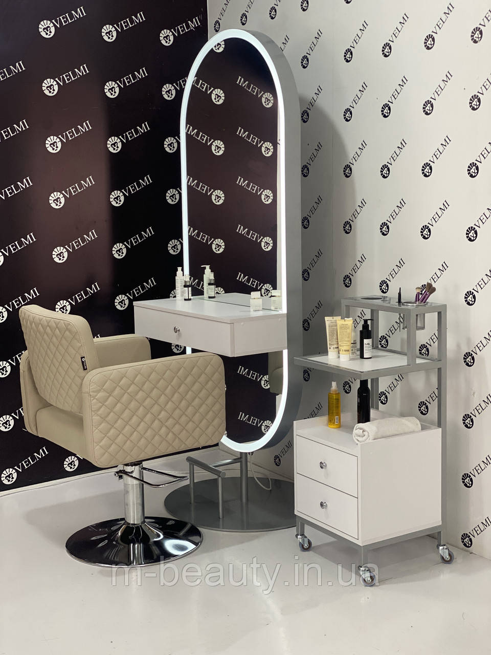 Комплект перукарських меблів 3в1 Polo Lux+Shine+Adele (VM884+935+740)