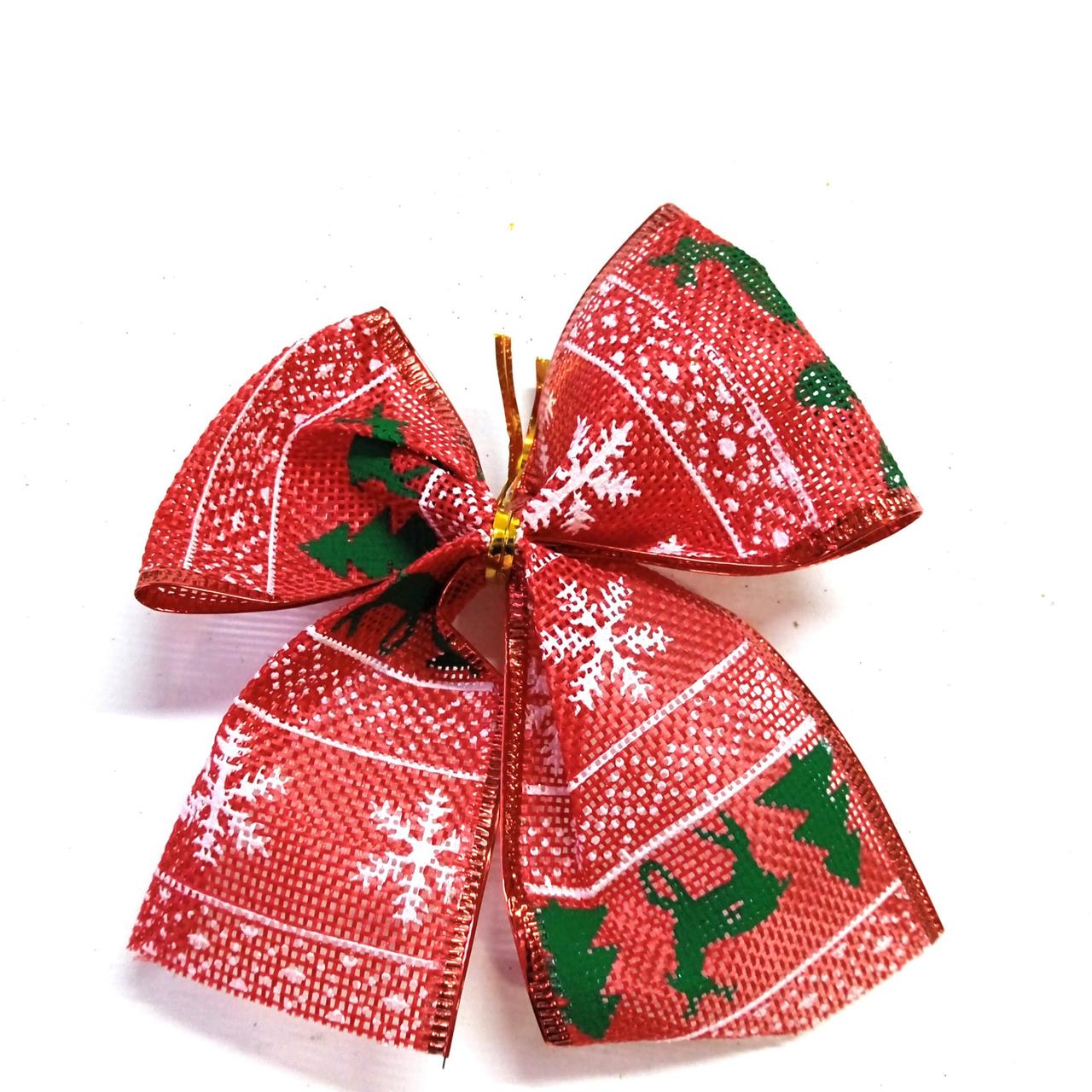 Новорічна прикраса 10х13 см | ялинкові бантики українські патріотичні | бант новорічні іграшки, фото 1