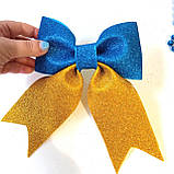 Новорічна прикраса 16х22 см | ялинкові бантики українські патріотичні | бант новорічні іграшки, фото 2