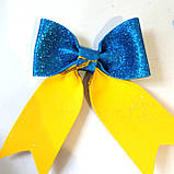 Новорічна прикраса 16х22 см | ялинкові бантики українські патріотичні | бант новорічні іграшки, фото 3