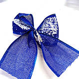 Новорічна прикраса 10х13 см | ялинкові бантики українські патріотичні | бант новорічні іграшки, фото 3