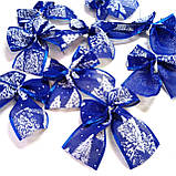 Новорічна прикраса 10х13 см | ялинкові бантики українські патріотичні | бант новорічні іграшки, фото 5