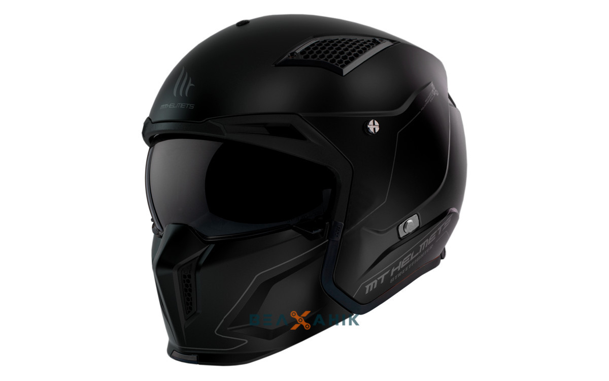Шолом (модуляр) MT STREETFIGHTER SV S Solid A1 Matt Black ECE2206 [XXL], фото 1