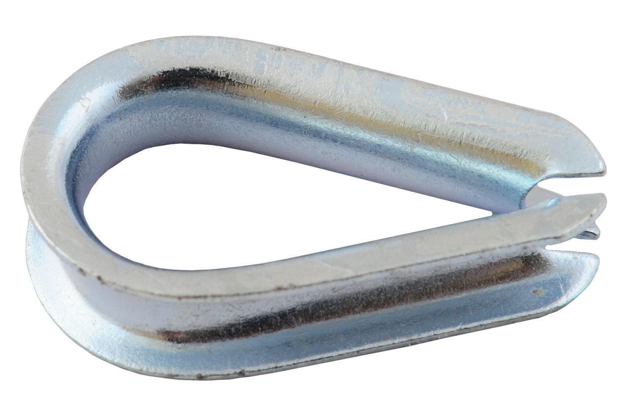 Коуш сталевий оцинкований Apro 5 мм, DIN 6899B, для захисту троса від зламу та стирання (TH-5)