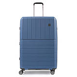 Валіза велика L поліпропілен синя 78x52x31+5/131л/4.7кг/Snowball 39403, фото 5