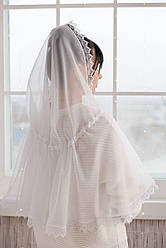 Палантін церковний Brilliant Baby Мереживо Білий (BB237)