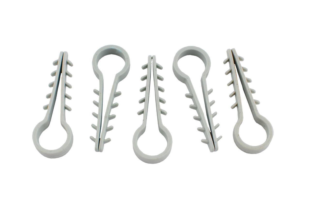 Дюбель-ялинка Apro круглий 6 мм білий для кріплення кабелів і проводів, поліетилен, 100 шт., термостійкий