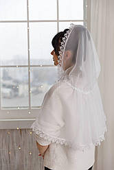 Палантін церковний Brilliant Baby Мереживо Білий (BB239)