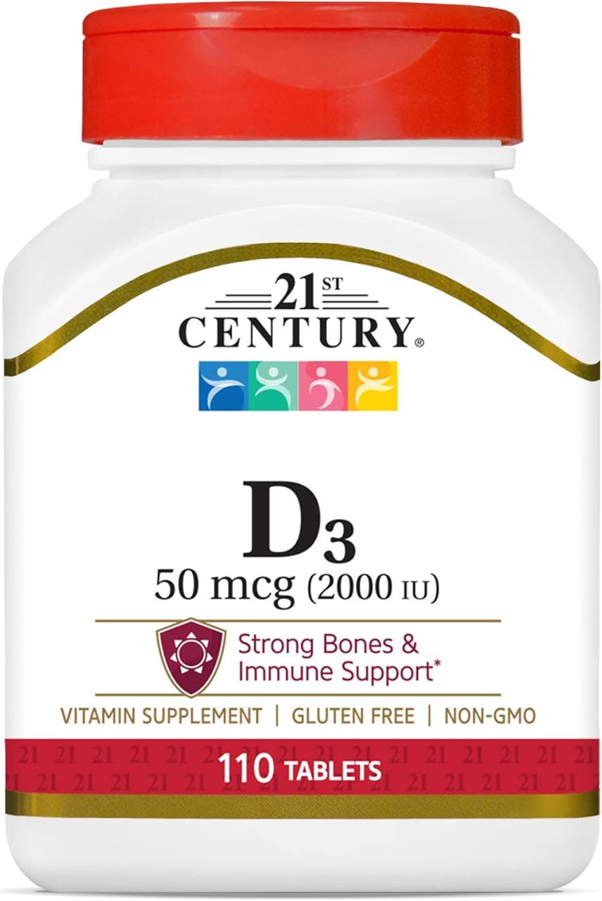 Вітамін D3 / Vitamin D3, 21st Century, 50 мкг (2000 МО), фото 1