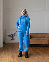 Спортивний костюм на флісі Муза блакитний з кишенями