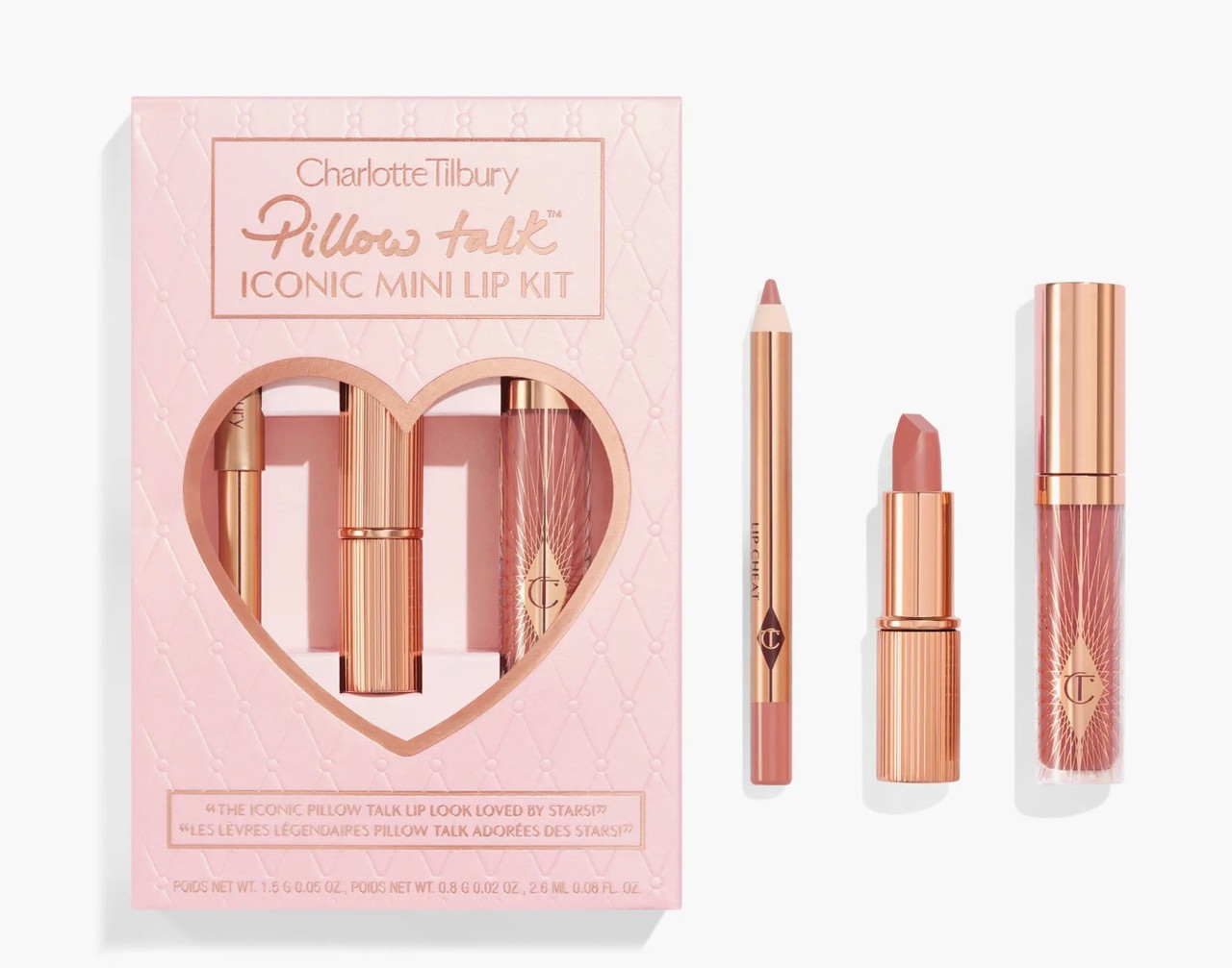 Набір для макияжу губ Charlotte Tilbury Pillow Talk Iconic Mini Lip Set, фото 1