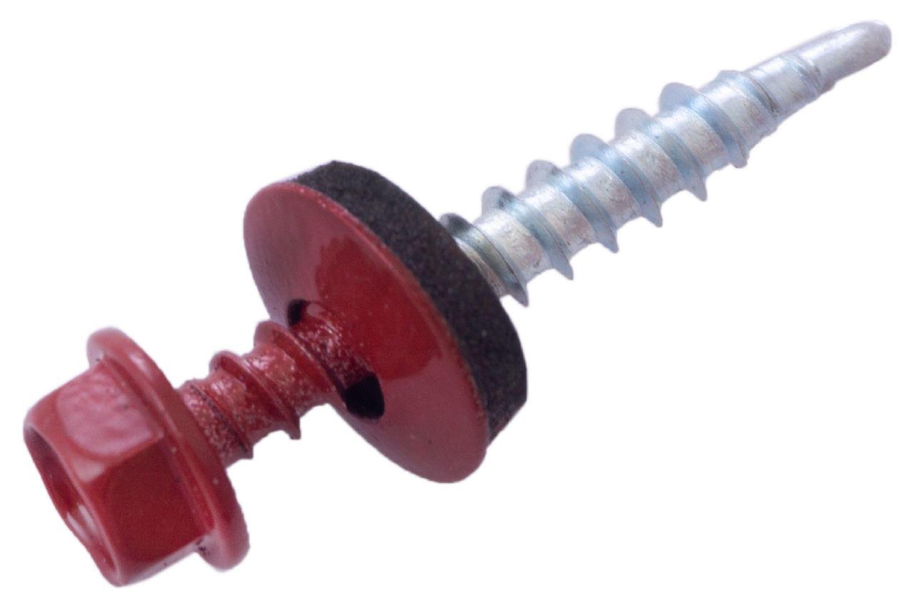 Саморіз кровельний Apro 4.8 x 35 мм, RAL 3011, 50 шт., Китай (SDS48353011)