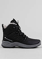 Шкіряні черевики з хутром чорні (365 чорні), фото 2