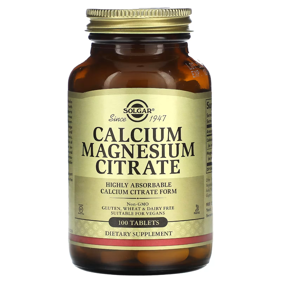 Calcium Magnesium Citrate Solgar 100 таблеток, фото 1