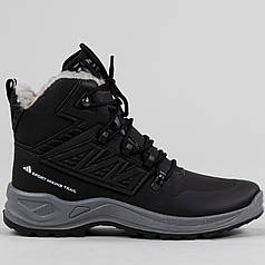 Зимові чоловічі черевики з хутром чорні (365 чорні)