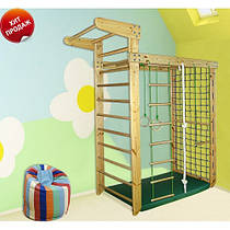 Спортивний комплекс УНІВЕРСАЛ СТАНДАРТ зі СОСНИ з рукоходом 