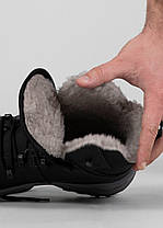 Чоловічі черевики шкіряні з натуральним хутром (365 чорні), фото 4