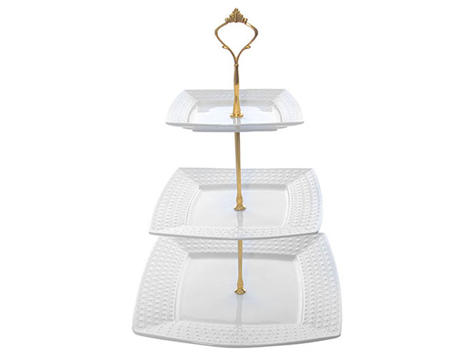 Фруктовниця порцелянова триярусна (15/20/25см) MC2656, фото 1