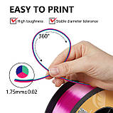 Пластик KINGROON Silk PLA RoseRed Blue Green (YMX0172), Classic Spool, 1.75мм, 1кг, 195-230℃, Черв Син Зелен філамент для 3Д-друку, фото 8