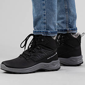 Черевики чоловічі зимові з хутром шкіряні (365 чорні)