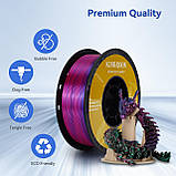 Пластик KINGROON Silk PLA RoseRed Blue Green (YMX0172), Classic Spool, 1.75мм, 1кг, 195-230℃, Черв Син Зелен філамент для 3Д-друку, фото 9