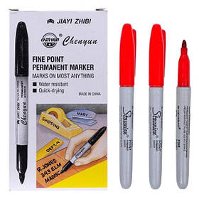 Маркер перманентний тонкий "Sharp" Bambi 95000(Red) червоний, 1 штука, Toyman
