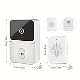 Розумний дверний дзвінок-очей M6 MINI DOORBELL WiFi з батареєю 800mAh і заряджанням через Type-C, фото 5