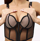 Жіночий сексуальний топ, корсетний топ бюстьє жіночий корсетний топ з відкритими плечима, корсет з чашками, фото 2