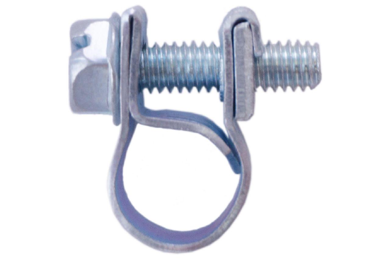 Хомут силовий APRO 6×8 мм із білим цинковим покриттям, оцинкована сталь, для тонких з'єднань