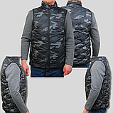 Термо жилет із підігрівом МК156 камуфляж розмір XL 9 зон обігріву, 3 режими регулювання температури 25-55 °C, фото 3