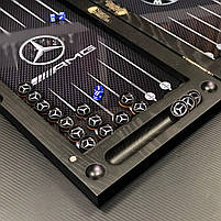 Нарди скляні BMW - MERCEDES-BENZ 60×30×6 см нарди довгі та нарди короткі, фото 8