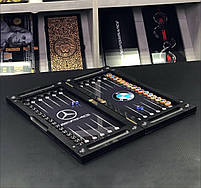 Нарди скляні BMW - MERCEDES-BENZ 60×30×6 см нарди довгі та нарди короткі, фото 6