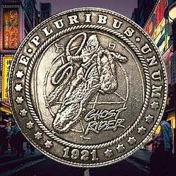 Сувенір монета долар США Банк 1921г "Примарний перегонник". Hobo Coin American Morgan