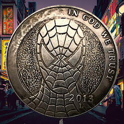 Сувенір монета долар США Банк 2013г "Людина-павук". Hobo Coin American Morgan