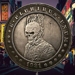 Сувенір монета долар США Банка 1921г "Примарний перегонник". Hobo Coin American Morgan