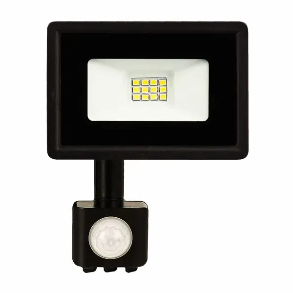 Вуличний прожектор 10W герметичний IP65 6200К 220В S6-SMD-10-Slim+Sensor BIOM (00-00024500)