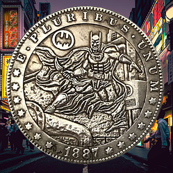 Сувенір монета долар СШАang 1887г "Бетмен". Hobo Coin American Morgan