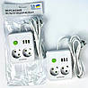 Подовжувач з юсб 2 м 2 розетки 3 USB TUA Power F13U білий, фото 4