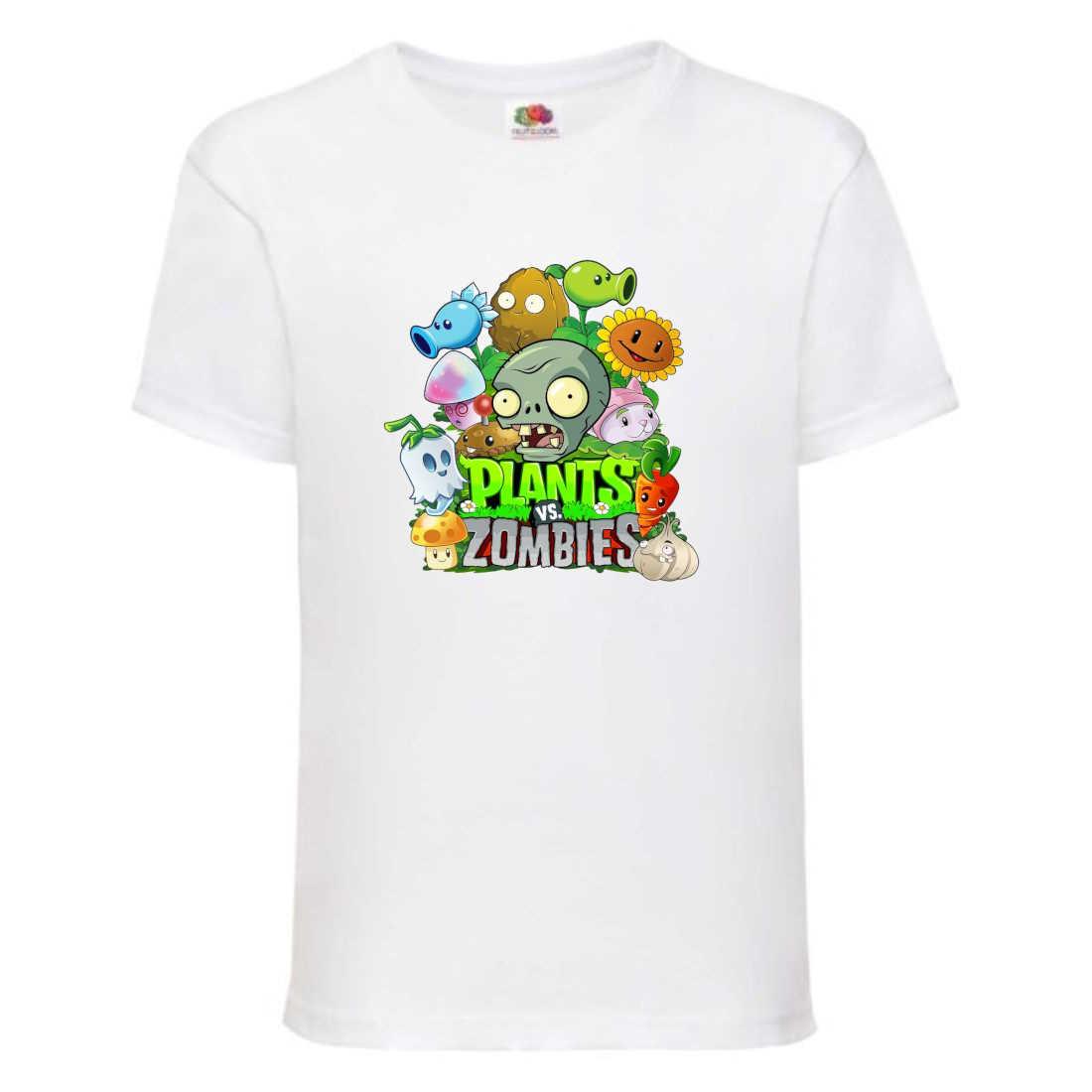 Футболка Рослини проти зомбі (Plants vs Zombie 004) біла, 98-104-116-128-140-152-164 розмір