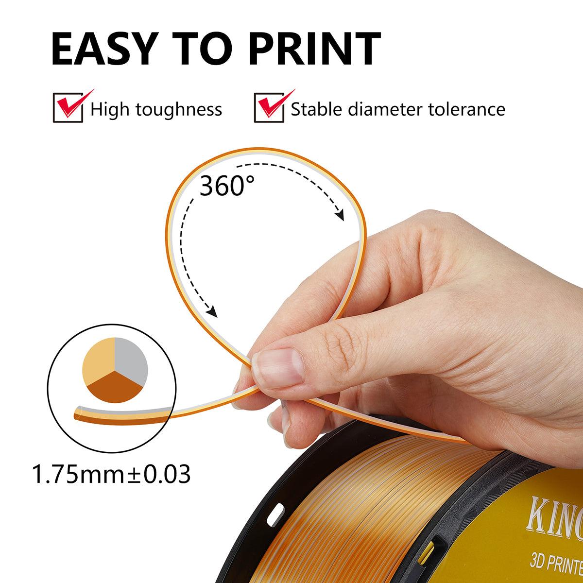 Пластик филамент KINGROON PLA Silk Golden Silver Copper (YMX0170 / HC124)