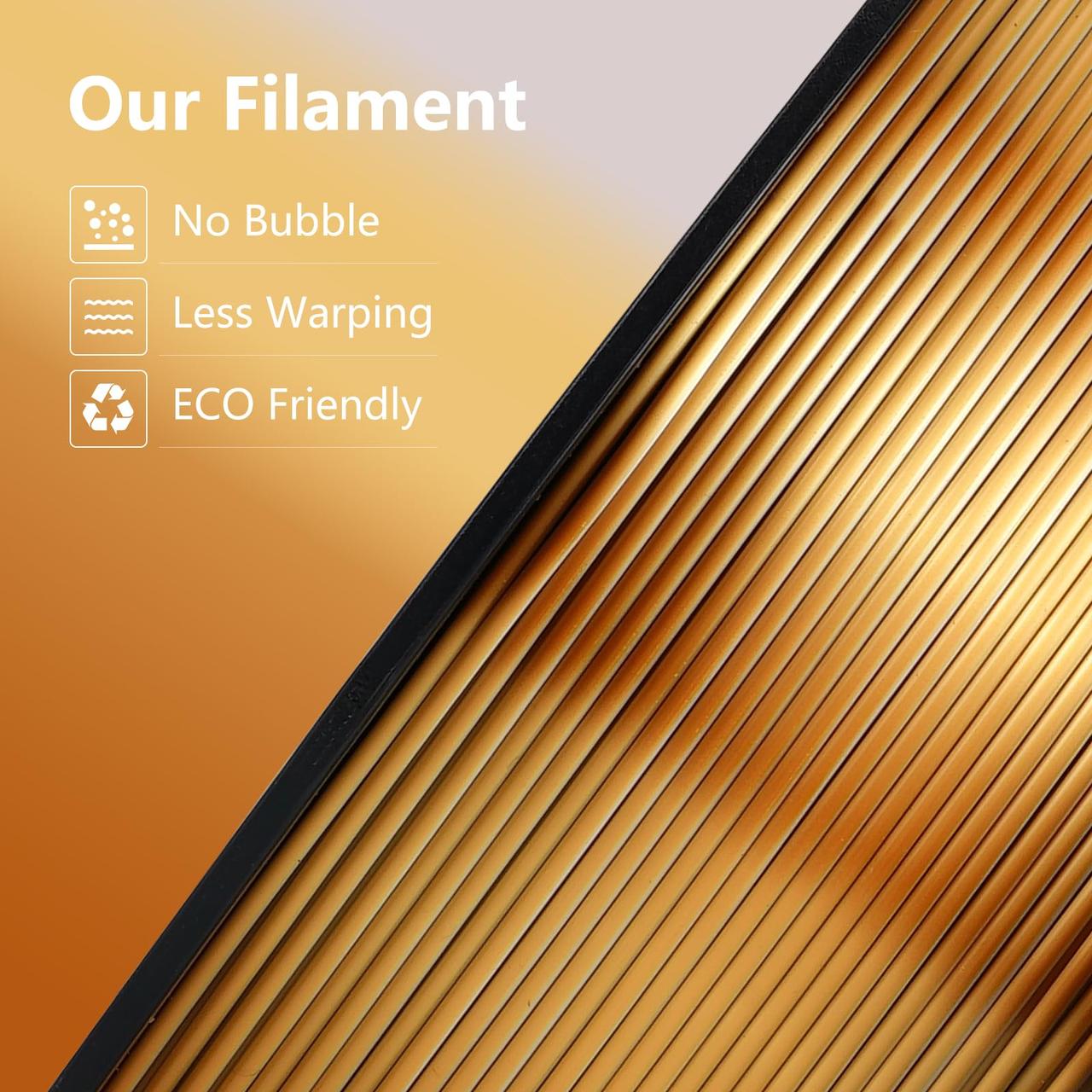 Пластик филамент KINGROON Silk PLA Golden Silver Copper (YMX0170 / HC124)