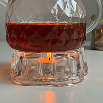 Підставка під скляний чайник Серце Скляна грубка підставка Підставки для підігріву скляна, фото 2