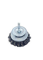 Щітка чашка для металу для дриля 75 мм кручений дріт 1/4