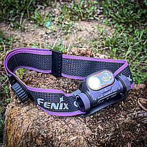 Налобний ліхтар Fenix HM65R-T V2.0 (Dark Purple) | 1500 лм, легкий, ударостійкий, водонепроникний, USB-C, для спорту і туризму, фото 3