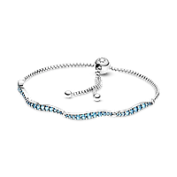 Срібний браслет Pandora "Сині хвилі" 599436C01