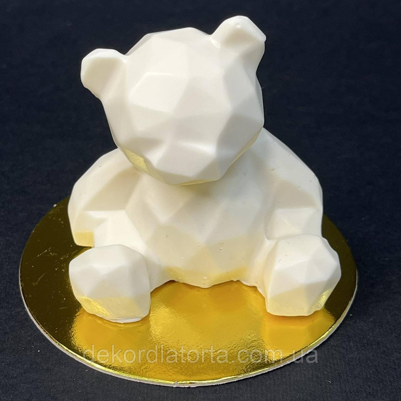 Шоколадна фігурка Ведмедик орігамі білий, фото 1