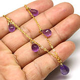 Кольє. Натуральний аметист. Срібло 925., фото 4